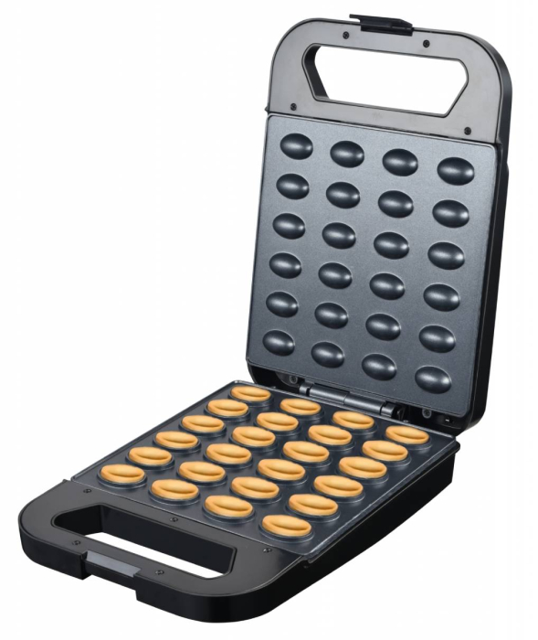 STARCREST Walnut Cookie Maker SNM-4024BX, 24 molds, 1400W, Indicator Light, Non-stick Plates, Black/Stainless Steel [1]