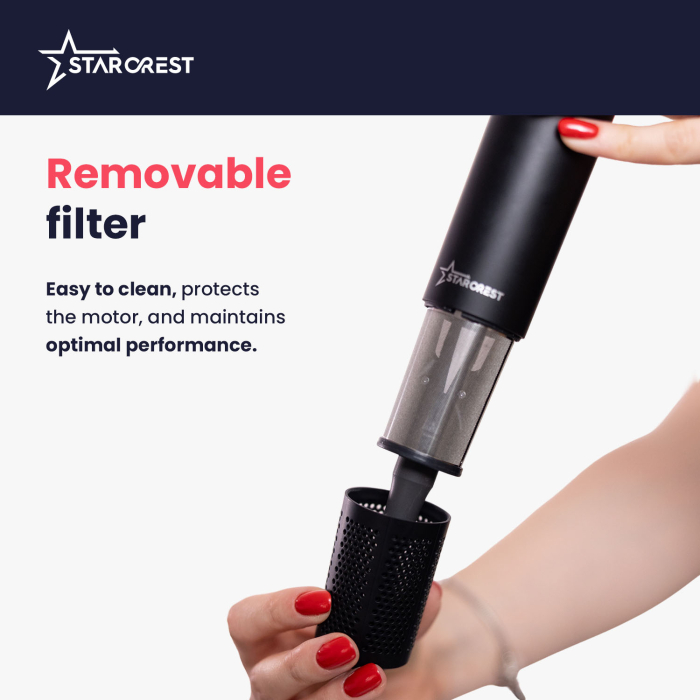 STARCREST Hair Dryer SHD-2BK, 1600 W, 110,000 RPM, Ionic Technology, 3 Heat Settings, 2 Speed Settings, Cool Air Button, Black [4]