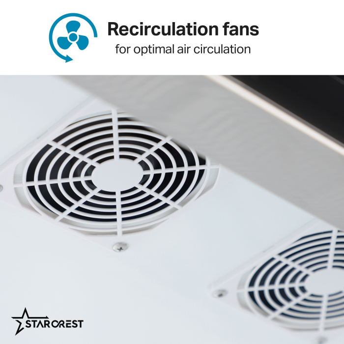 STARCREST  Professional Double Door Refrigerated Display Case SPS-2D590DC, 590 L, Lightbox, Temperature Display, Digital Control Panel, LED Lighting, Wheels, Height 195 cm [5]