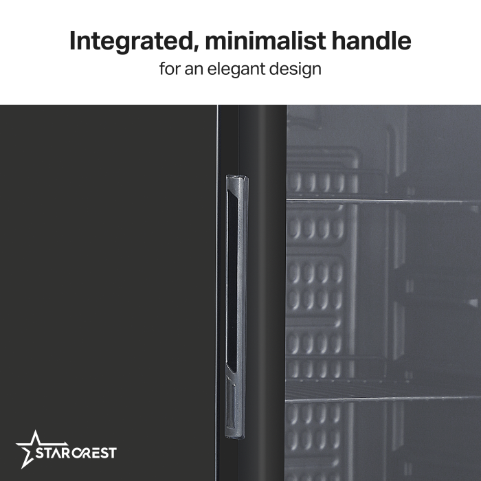 STARCREST Professional Refrigerated Display Case SBC-160BK, 160 L, Adjustable Thermostat, LED Lighting, Height 104 cm, Black [5]