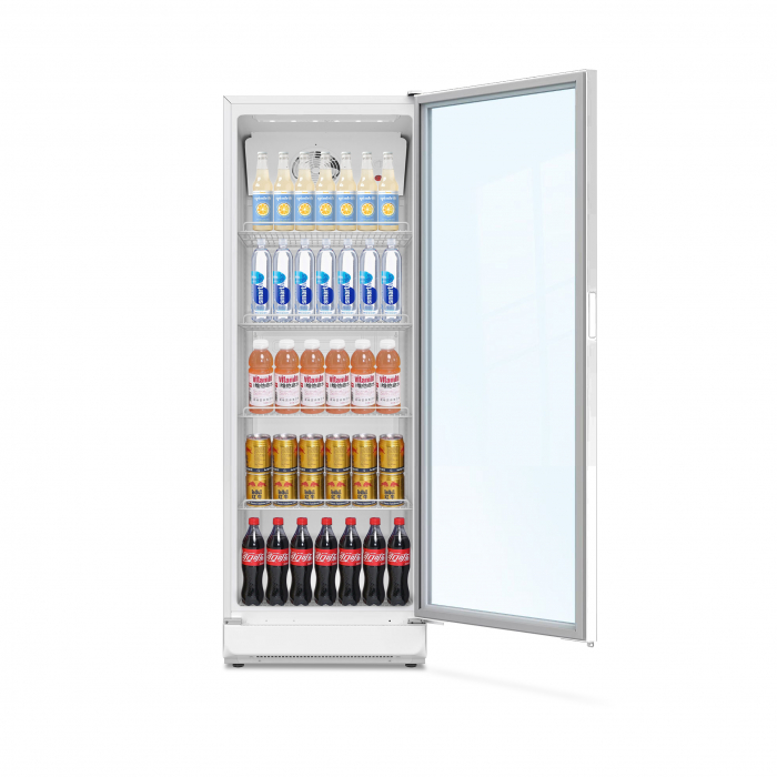 STARCREST Professional Refrigerated Display Case SPS-300WH, 300 L, Adjustable Thermostat, LED Lighting, H 169.5 cm, White [9]