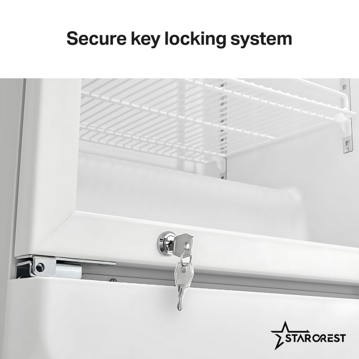 STARCREST Professional Refrigerated Display Case SPS-351WH, 350 L, Adjustable Thermostat, LED Lighting, H 194.5 cm, White [3]