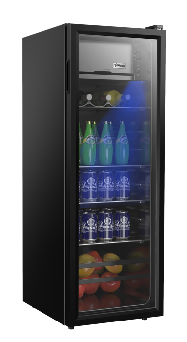 STARCREST Refrigerated Display Case SBC-138BK, 138 L, Temperature Control, Glass Door, Height 125 cm, Black [2]