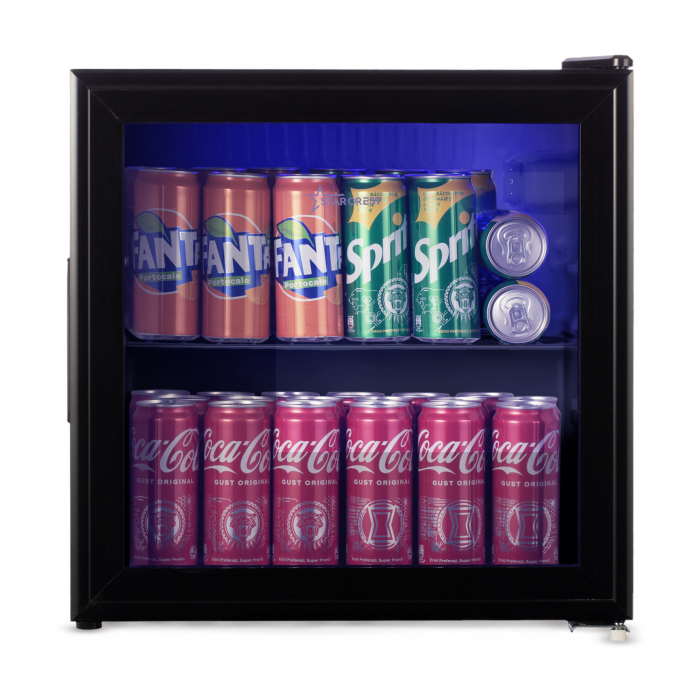 STARCREST Refrigerated Display Case SBC-5010BK, 46 L, Temperature Control, Glass Door, Height 48.8 cm, Black [1]