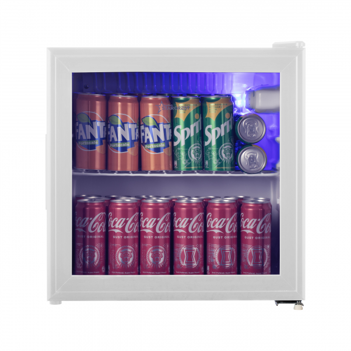 STARCREST Refrigerated Display Case SBC-51WHT, 46 L, Temperature Control, Glass Door, Height 48.8 cm, White [1]