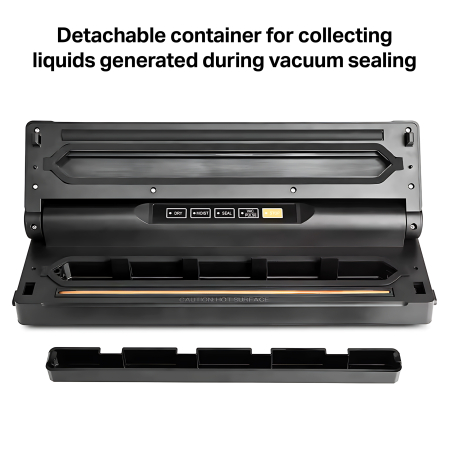 STARCREST Vacuum Sealer Machine VS-6016, 110W, Touch Control, 5 Functions, Vacuum Hose for Containers, Built-in Cutter, Black/Stainless Steel [7]