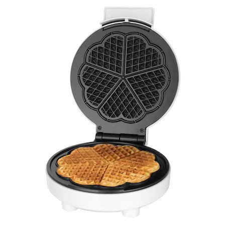 Small Domestic Appliances - STARCREST Waffle Maker WM-1910, 1000W, 5 Waffles, Non-stick Plates, Indicator Light, White
