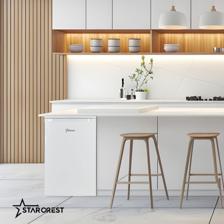 STARCREST Compact Single Door Refrigerator SF-115WHE, Class E, 115 L Capacity, Interior Lighting, H 84.7 cm, White [6]