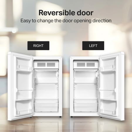 STARCREST Compact Single Door Refrigerator and Freezer SF-83WHE, Class E, 83L capacity, interior lighting, ice compartment, height 85 cm, white [7]