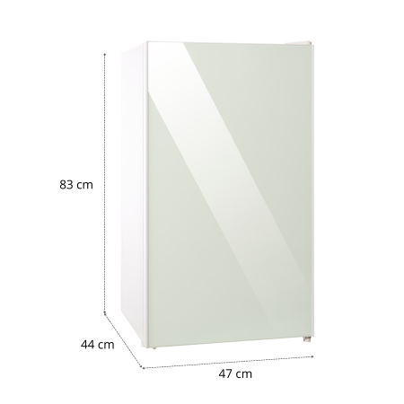 STARCREST Compact Single Door Refrigerator and Freezer SF-91GLS-WHE, Energy Class E, 91L Capacity, Interior Lighting, Height 83 cm, White Glass [9]