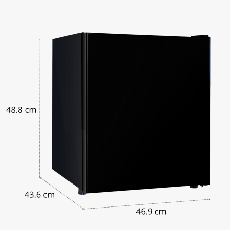 STARCREST Minibar Refrigerator SMB-47GLS-BK, Modern Design, 46 L, Energy Class E, Height 48.8 cm, Black Glass [9]