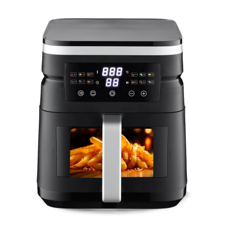 Air Fryers - STARCREST, Digital Air Fryer SFR-7020WBK, 7 Liters, Dual Heating Elements (Top / Bottom), 2000 W, Thermostat 80–200 °C, 12 Preset Programs, Black