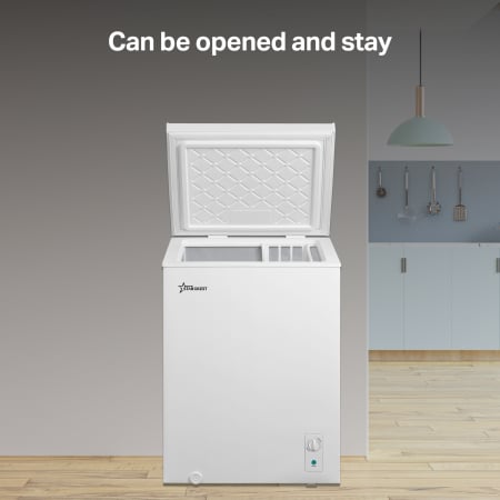 STARCREST Chest Freezer SCF-143WHE, Class E, 143L Capacity, Convertible System - Fridge Function, Adjustable Thermostat, White [6]