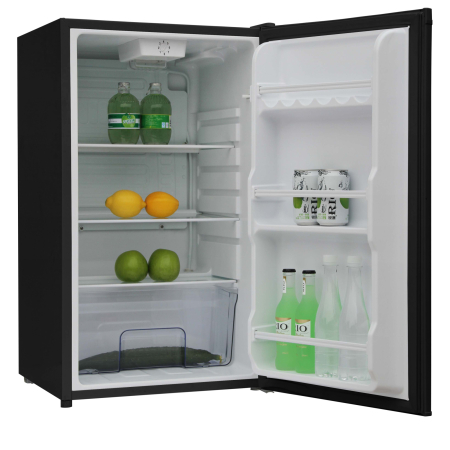 Single-Door Refrigerator - Cooler STARCREST SFL-92GLS-BKE, Class E, 92L Capacity, Interior Lighting, H 83 cm, H 83 cm, Black Glass [1]