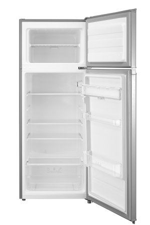 STARCREST 2-Door Refrigerator SF-204WD-SLE, 199 L, Class E, Water dispenser, LED lighting, Adjustable thermostat, Reversible doors, H 143 cm, Silver [1]