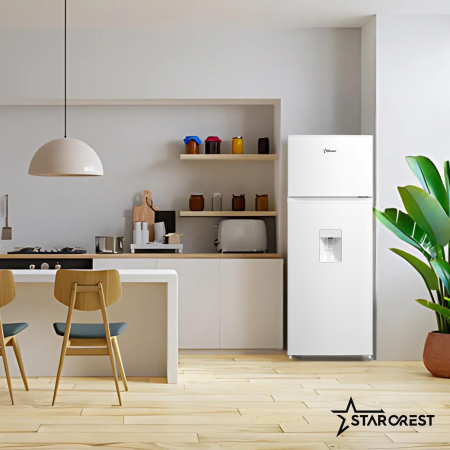 STARCREST 2-Door Refrigerator SF-204WD-WHE, 199 L, Energy Class E, Water Dispenser, LED Lighting, Adjustable Thermostat, Reversible Doors, 143 cm Height, White [6]