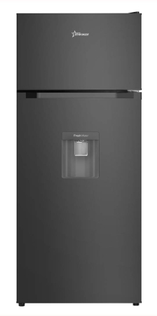 2-Door Refrigerators - STARCREST 2-Door Refrigerator SF-203WD-BKE, 203 L, Class E, Water Dispenser, LED Lighting, Adjustable Thermostat, Reversible Doors, H 145 cm, Black