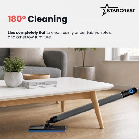 STARCREST AquaFlow SMP-2600SV Electric Mop, cordless, separate clean/dirty water tanks, up to 180 minutes runtime, flexible 360°/180° joint, suitable for parquet and tiles, 3.6 V, Grey [3]