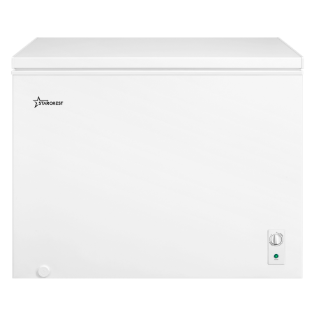 Chest Freezers - STARCREST Chest Freezer SCF-293WHE, Class E, 293L Capacity, Convertible System – Fridge Function, Adjustable Thermostat, White