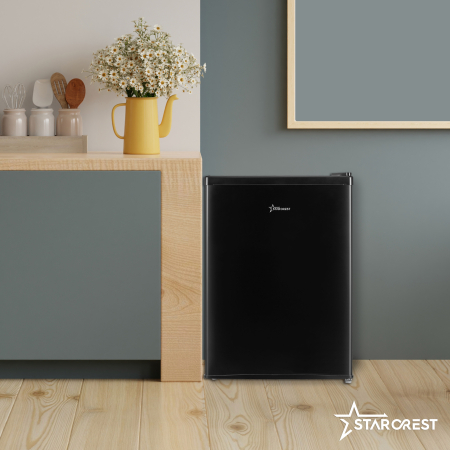 STARCREST Compact Single Door Refrigerator SF-660BLK, Class E, 66 L Capacity, Ice Compartment, H 63 cm, Black [6]