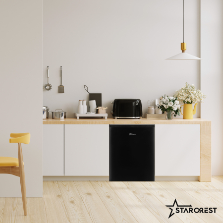 STARCREST Compact Single Door Refrigerator SF-660BLK, Class E, 66 L Capacity, Ice Compartment, H 63 cm, Black [5]