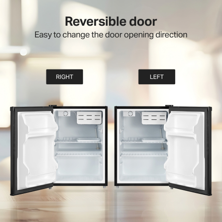 STARCREST Compact Single Door Refrigerator SF-660BLK, Class E, 66 L Capacity, Ice Compartment, H 63 cm, Black [8]