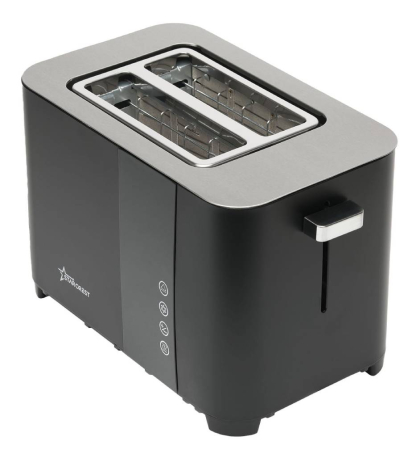 Kitchen Appliances - STARCREST Digital Toaster SDT-850BLK, 850 W, 2 Slices, LED Touch Display, 4 Functions, Stainless Steel, Black