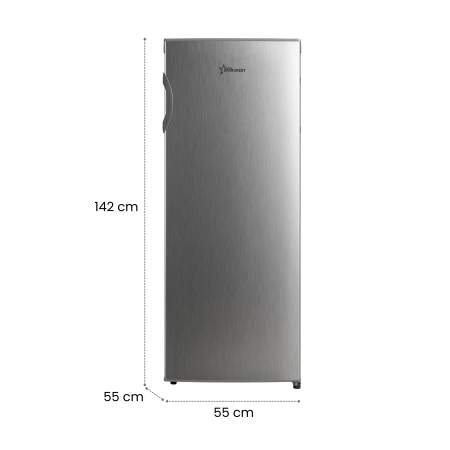 STARCREST Freezer SUF-160SI, 160 L, Energy Class E, Adjustable Thermostat, Reversible Doors, Height 142 cm, Silver [8]