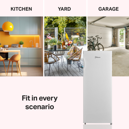 STARCREST Freezer SUF-160WH, 160 L, Class E, Static Cooling, Adjustable Thermostat, Reversible Doors, Height 142 cm, White [3]