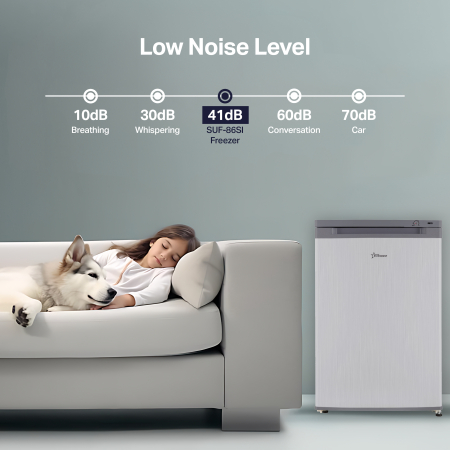 STARCREST Freezer SUF-86SI, Class E, 80 L Capacity, 3 Drawers, Height 84.5 cm, Gray [7]