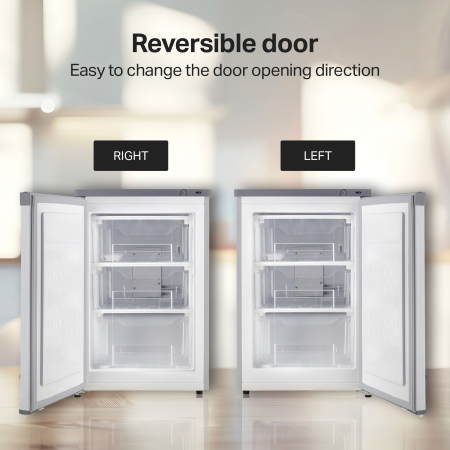 STARCREST Freezer SUF-86SI, Class E, 80 L Capacity, 3 Drawers, Height 84.5 cm, Gray [8]