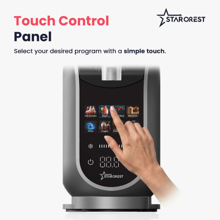 STARCREST IceMix SSI-2518PRO Slushy/Granita and Ice Cream Maker, 2.5L, Touch Control Panel, 8 Programs, Recipe Book, Grey/Black [2]