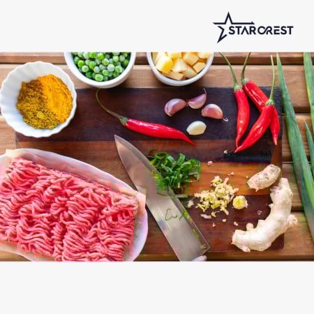 STARCREST Meat Grinder SMG-2025BK, 2000 W, Tomato and Sausage Attachment, 3 Cutting Plates, Stainless Steel Blade, Black [4]