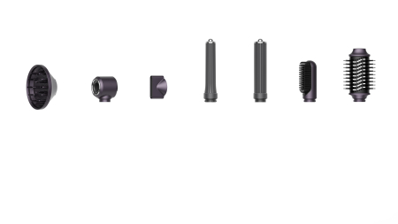 STARCREST Professional Hair Dryer SHD-7-1PP, 1300 W, 6 Accessories Included, 3 Speed Settings, 3 Heat Settings, Cool Air Button, Purple [2]