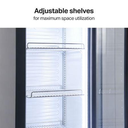 STARCREST Professional refrigerated display case SPS-150DC, 150 L, Lightbox, Temperature display, Digital control panel, LED lighting, H 188 cm [2]