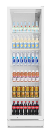 Refrigerated Display Case - STARCREST Professional Refrigerated Display Case SPS-351WH, 350 L, Adjustable Thermostat, LED Lighting, H 194.5 cm, White