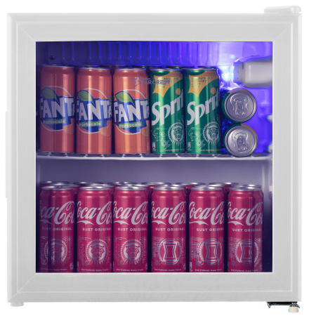 Refrigerated Display Case - STARCREST Refrigerated Display Case SBC-51WHE, 46 L, Temperature Control, Glass Door, Height 48.8 cm, White