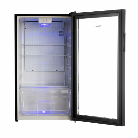 STARCREST Refrigerated Display Case SBC-92BKE, 93 L, Temperature Control, Glass Door, Height 83.2 cm, Black [3]