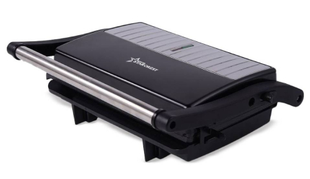 Small Domestic Appliances - STARCREST Sandwich Maker Grill Panini SGR-2314, 1000 W, Non-stick Plates, 180° Opening, Cooking Surface 23 x 14 cm, Black