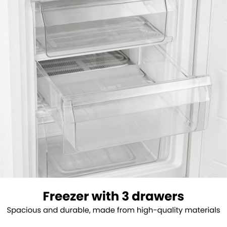 STARCREST SC-268WH-E fridge freezer, 268 L, Energy Class E, Less Frost, Adjustable thermostat, LED lighting, Adjustable feet, Reversible doors, Height 178 cm, White [6]
