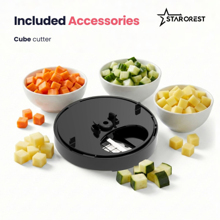 STARCREST SEG-200BK Electric Grater, 200 W, 7 Cutting Modes, Black [5]