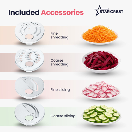 STARCREST SEG-200BK Electric Grater, 200 W, 7 Cutting Modes, Black [3]