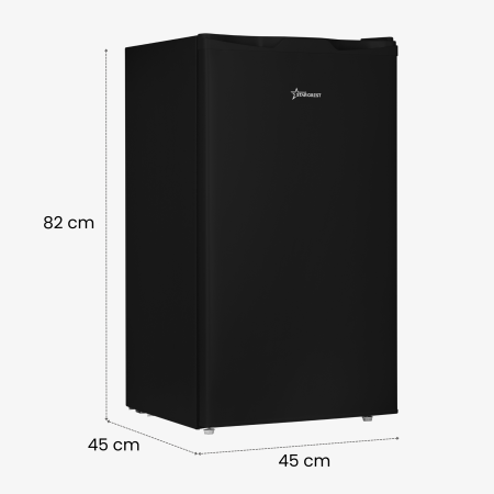 STARCREST Single Door Refrigerator SF-85BK-E, 85 L, Energy Class E, Interior Lighting, Ice Compartment, Height 82 cm, Black [8]