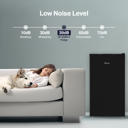 STARCREST Single Door Refrigerator SF-85BK-E, 85 L, Energy Class E, Interior Lighting, Ice Compartment, Height 82 cm, Black [7]