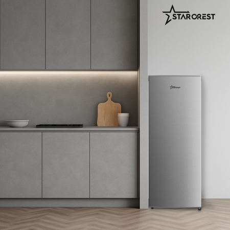 STARCREST Single Door Refrigerator SFL-230IXE, 230 L, Energy Class E, Adjustable Thermostat, Adjustable Shelves, Height 142 cm, Stainless Steel [4]