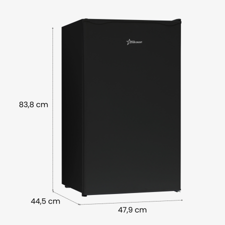 STARCREST Single Door Refrigerator SFL-92BKE, 92 L, Energy Class E, Interior Lighting, Height 83 cm, Black [8]