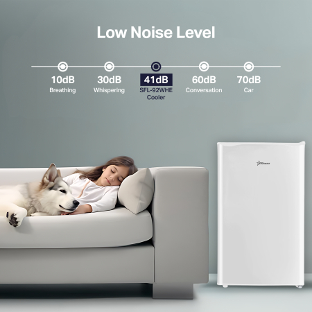 STARCREST Single Door Refrigerator SFL-92WHE, 92 L, Energy Class E, Interior Lighting, Height 83 cm, White [6]