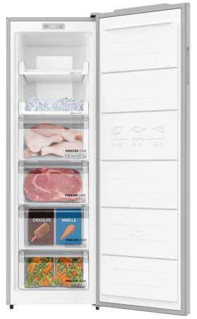 STARCREST SUF-213NF-IX NoFrost Freezer, 213 L, Class E, 6 Compartments, Digital Thermostat, Reversible Doors, H 170.7 cm, Stainless Steel [1]