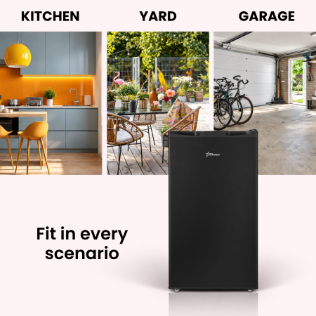 STARCREST SUF-63BK Freezer, Class E, 63 L Capacity, 3 Drawers, H 82.5 cm, Black [5]