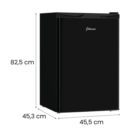 STARCREST SUF-63BK Freezer, Class E, 63 L Capacity, 3 Drawers, H 82.5 cm, Black [8]